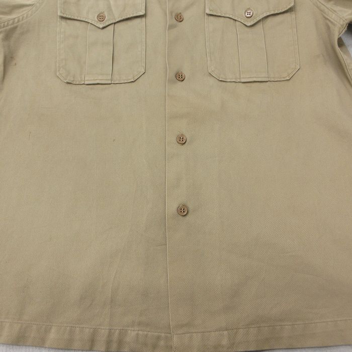 古着通販 L☆古着 半袖 ビンテージ ミリタリー シャツ メンズ 50年代