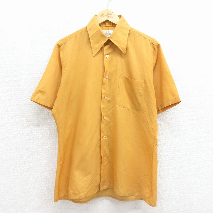 70s 半袖シャツ イエロー メンズL相当 | 古着