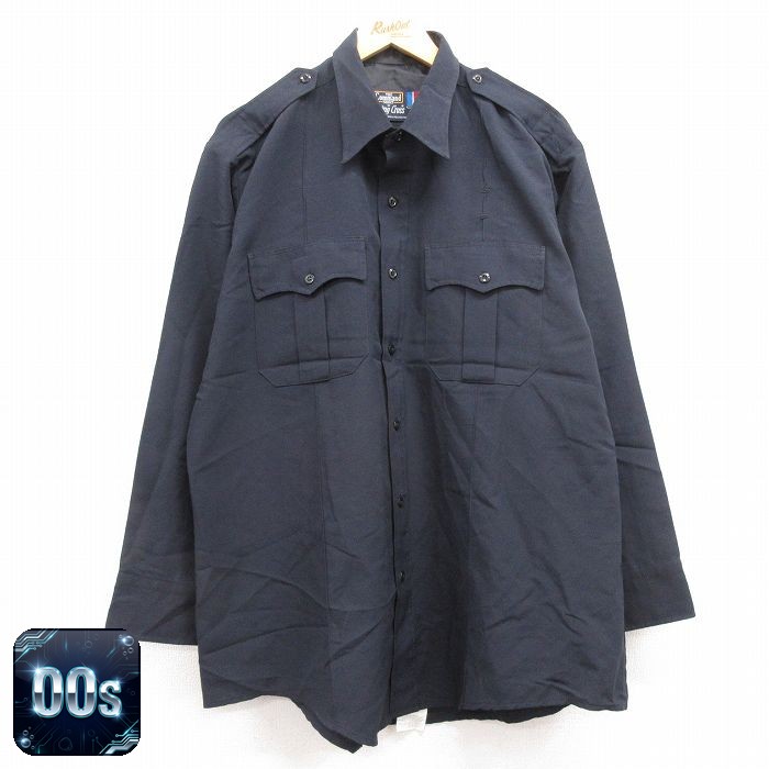 【50%OFF】00s ミリタリーシャツ ヒジ当て ブラック XL | 古着