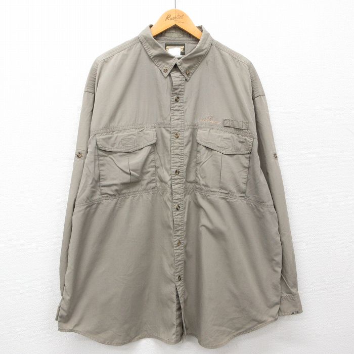 【50%OFF】SAFTBAK 長袖ハンティングシャツ DUCKS UNLIMITED ベージュ XL | 古着