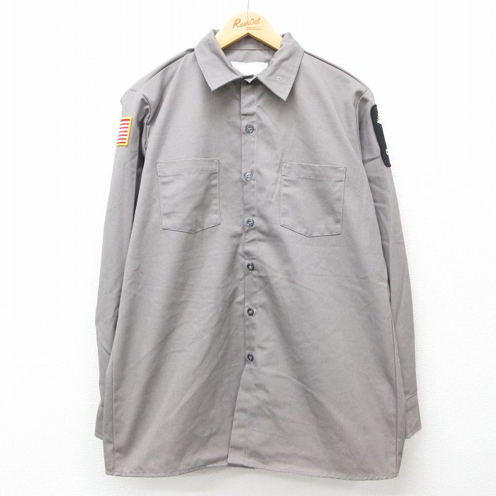 【50%OFF】長袖ワークシャツ ニューヨーク グレー L | 古着