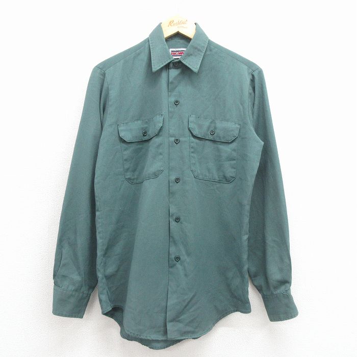 ビッグマック 80s 長袖ワークシャツ グリーン M | 古着