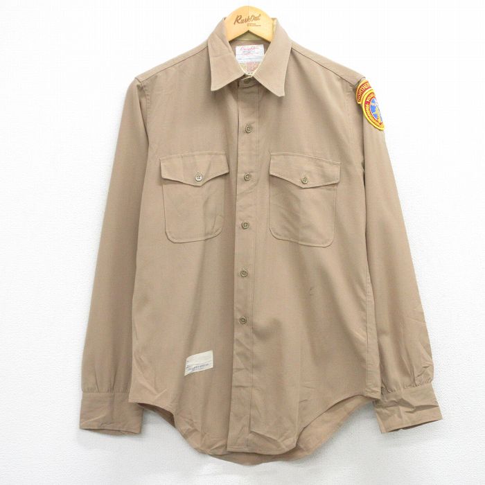 80s ミリタリーシャツ USMC ベージュ M | 古着