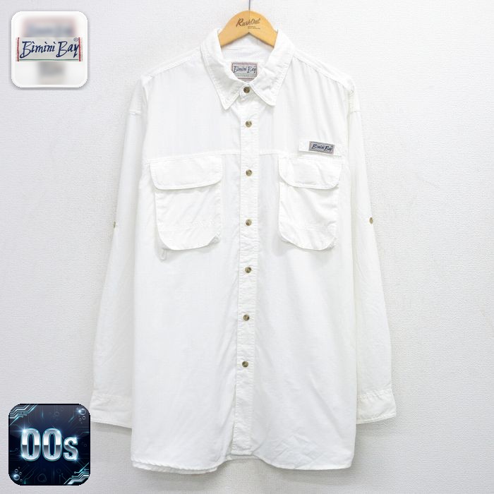 【50%OFF】00s 長袖シャツ ホワイト XL | 古着