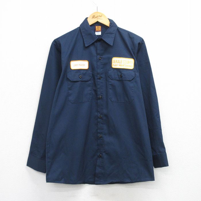 ビッグベン 90s 長袖ワークシャツ DEKALB ネイビー M | 古着