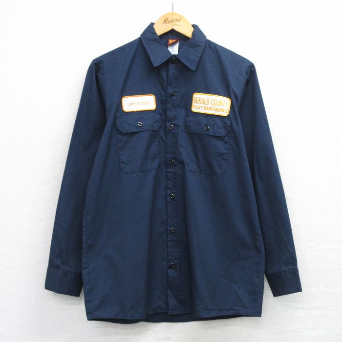 ビッグベン 90s 長袖ワークシャツ DEKALB ネイビー M | 古着