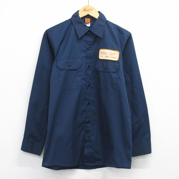 ビッグベン 90s 長袖ワークシャツ DEKALB ネイビー M | 古着