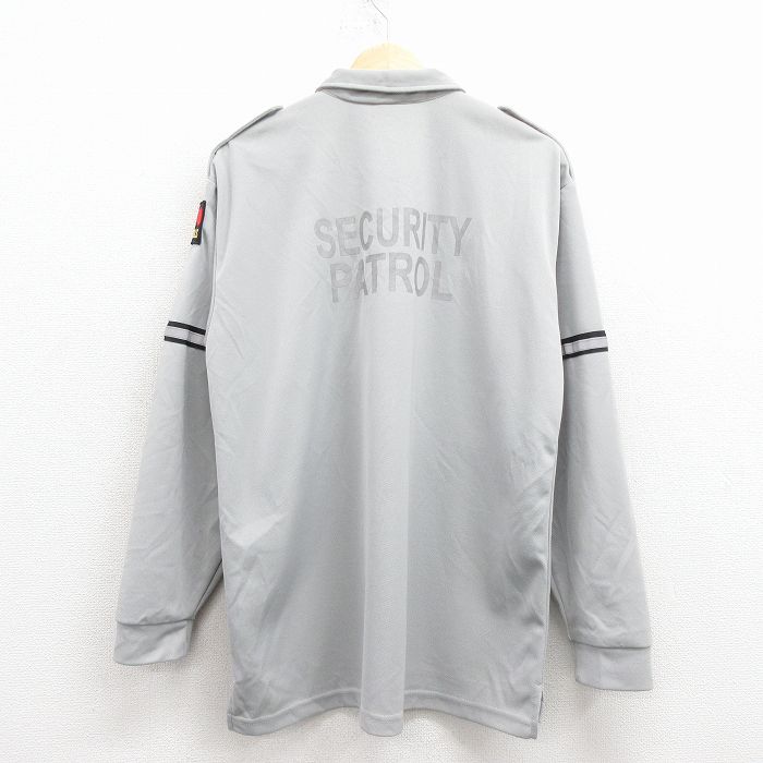 90s 長袖ワークトップス セキュリティパトロール グレー L | 古着