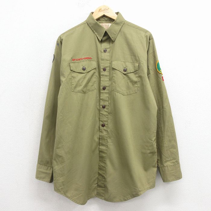 80s 長袖シャツ コブラ グリーン L | 古着