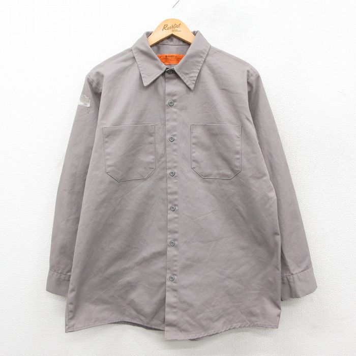 90s 長袖シャツ グレー XL | 古着