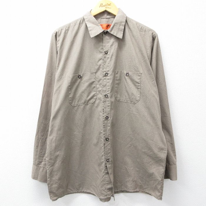 レッドキャップ 00s ワークシャツ ベージュ XL | 古着
