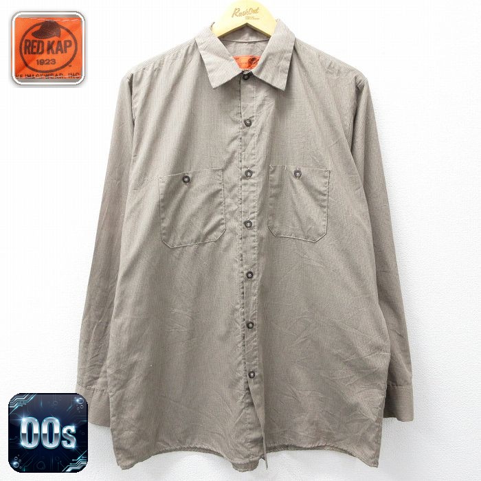 【50%OFF】レッドキャップ 00s ワークシャツ ベージュ XL | 古着