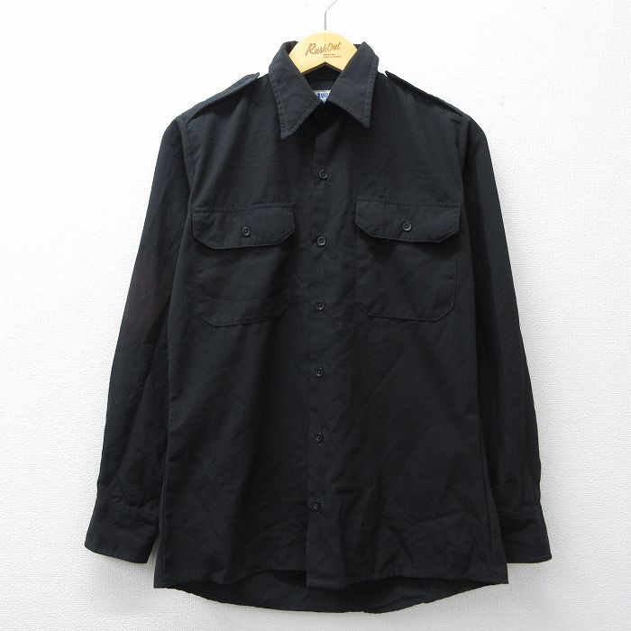 【20%OFF】長袖ワークシャツ ブラック M | 古着