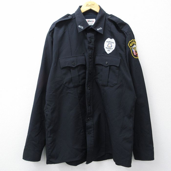 【20%OFF】長袖ワークシャツ ブラック XL | 古着