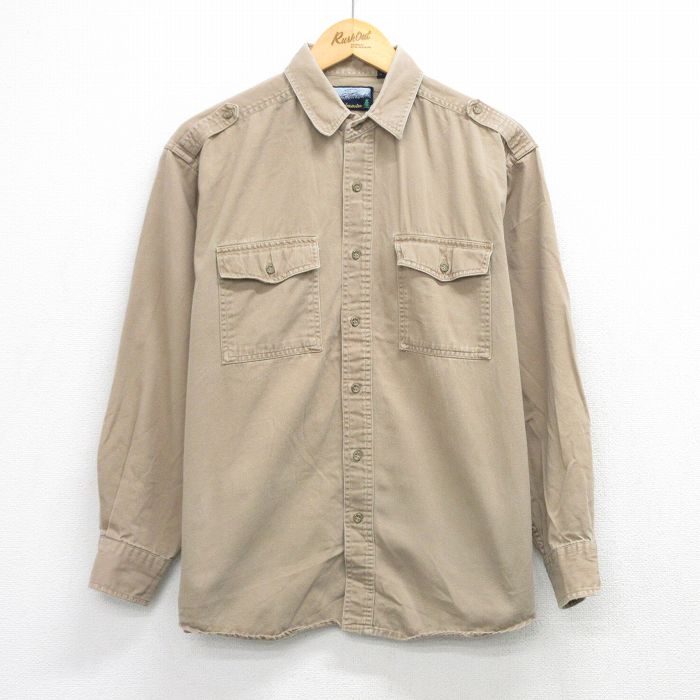 【20%OFF】90s 長袖シャツ ベージュ XL | 古着