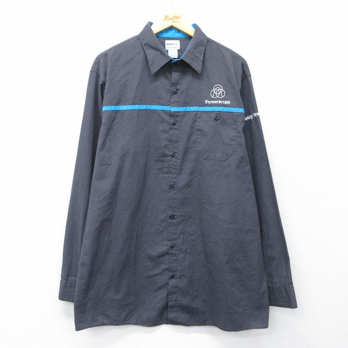 【20%OFF】00s 長袖ワークシャツ thyssenkrupp グレー XL | 古着