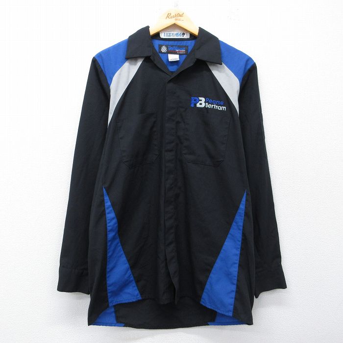 【20%OFF】Pearse Bertram 長袖ワークシャツ ブラック L | 古着