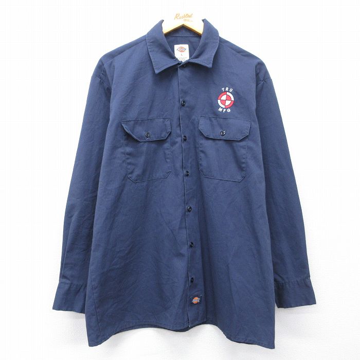 【20%OFF】ディッキーズ ワークシャツ TRU ネイビー XL | 古着