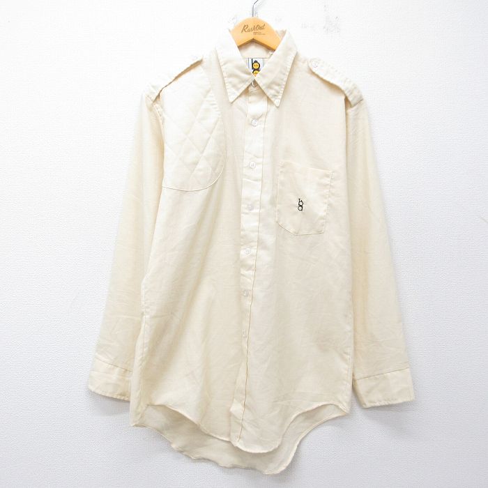 bob allen 70s 長袖ハンティングシャツ 生成り L | 古着