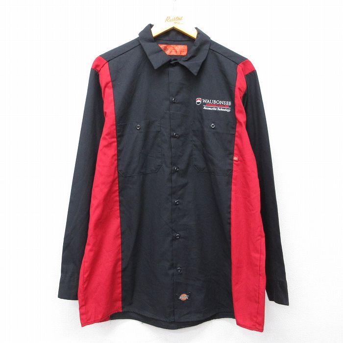 【20%OFF】ディッキーズ 長袖ワークシャツ WAUBONSEE ブラック L | 古着