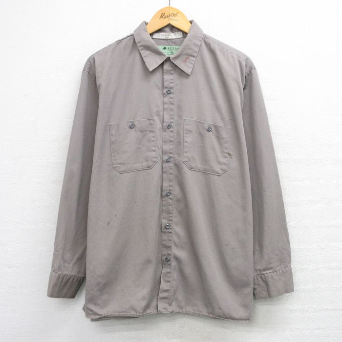 レッドキャップ 90s ワークシャツ グレー XL | 古着