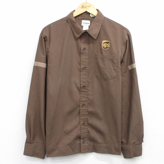 Wear Guard 長袖ワークシャツ UPS ブラウン メンズL相当 | 古着
