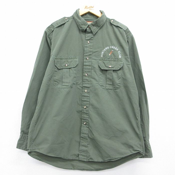 ハンティング 長袖シャツ HUNTERS CREEK CLUB カーキ メンズL相当 | 古着