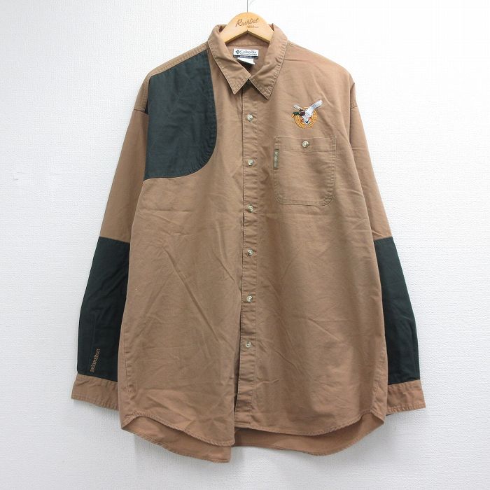 コロンビア 00s 長袖シャツ ハンティング ベージュ メンズXL相当 | 古着