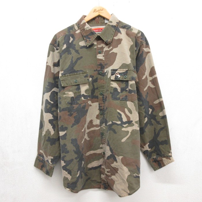 archive 00s NewVintage古着03'年製カーキ L 古着通販 XL☆古着 WINCHESTER 長袖 シャツ メンズ 90年代 90s ロング
