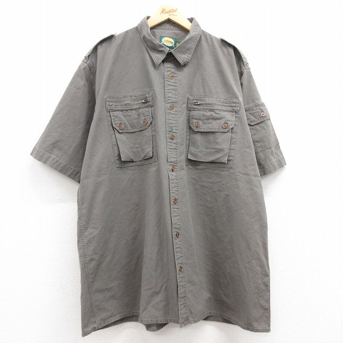 カベラス 00s 半袖ハンティングシャツ グレー XL | 古着
