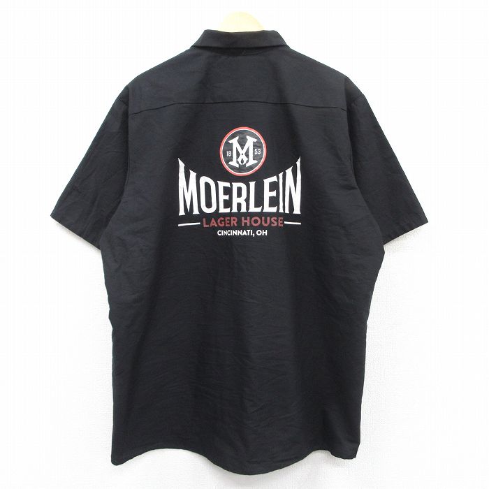 XL★古着 レッドキャップ 半袖 ワーク シャツ メンズ MOERLEIN 大きいサイズ 黒 ブラック 【spe】 25may31 中古 トップス