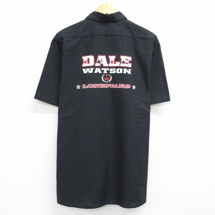 XL★古着 レッドキャップ 半袖 ワーク シャツ メンズ デールワトソン 大きいサイズ 黒 ブラック 25jun04 中古 トップス