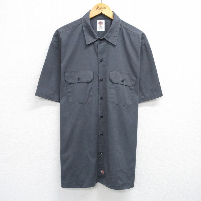 ディッキーズ 半袖ワークシャツ グレー XL | 古着