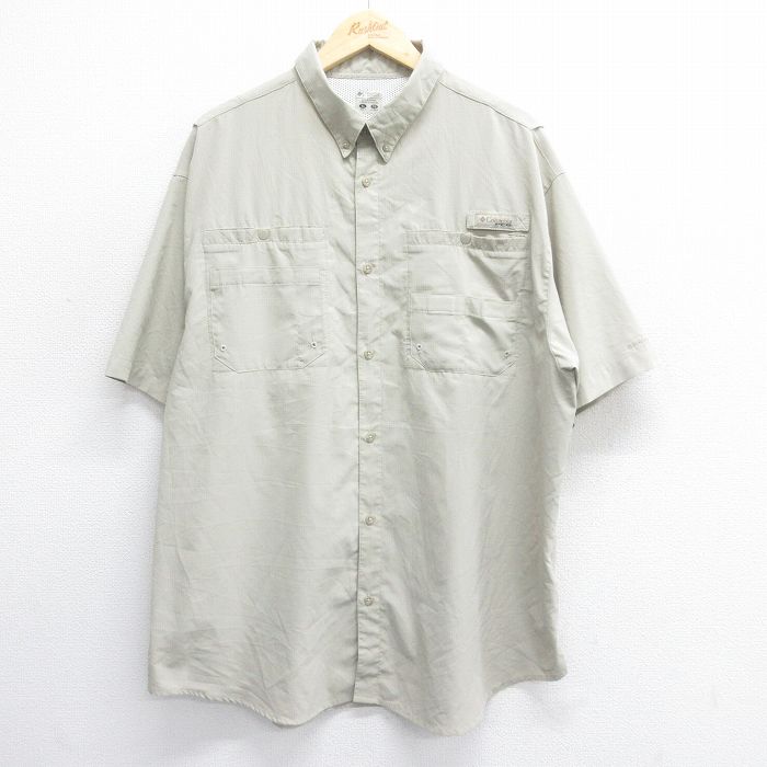 コロンビア 半袖フィッシングシャツ PFG ベージュ XL | 古着