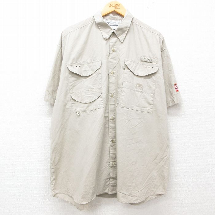 コロンビア 00s 半袖フィッシングシャツ ケテルワン ベージュ XL | 古着