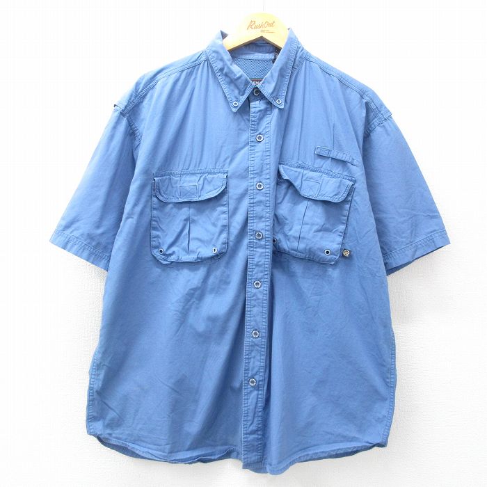 COLEMAN 半袖フィッシングシャツ ネイビー XL | 古着