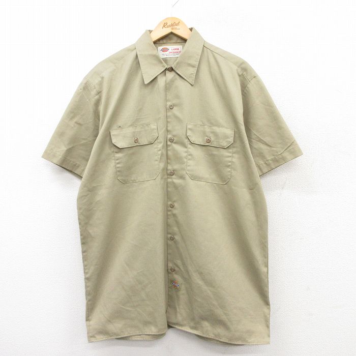 ディッキーズ 00s 半袖ワークシャツ ベージュ XL | 古着