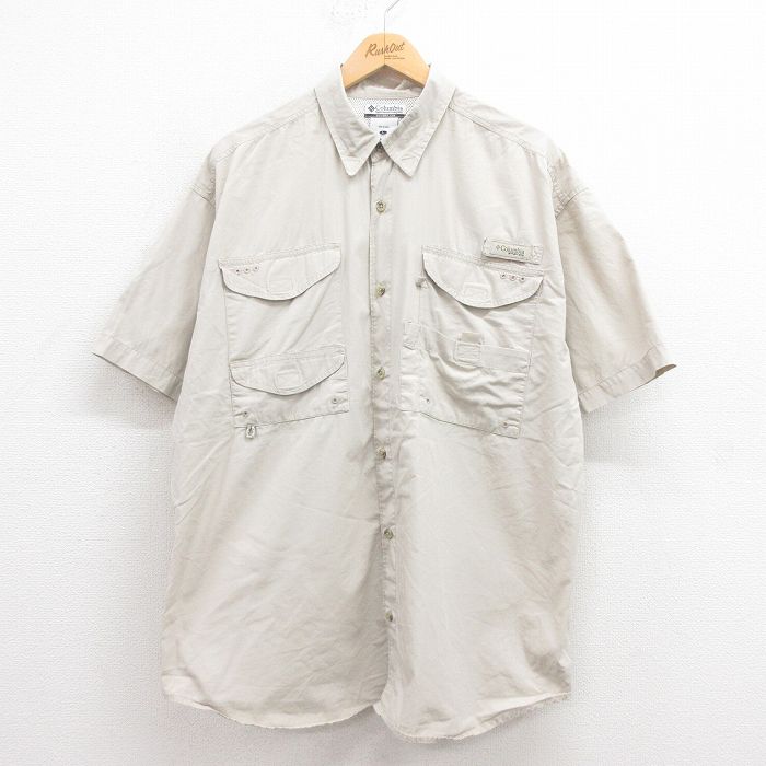 コロンビア 00s 半袖フィッシングシャツ ベージュ XL | 古着