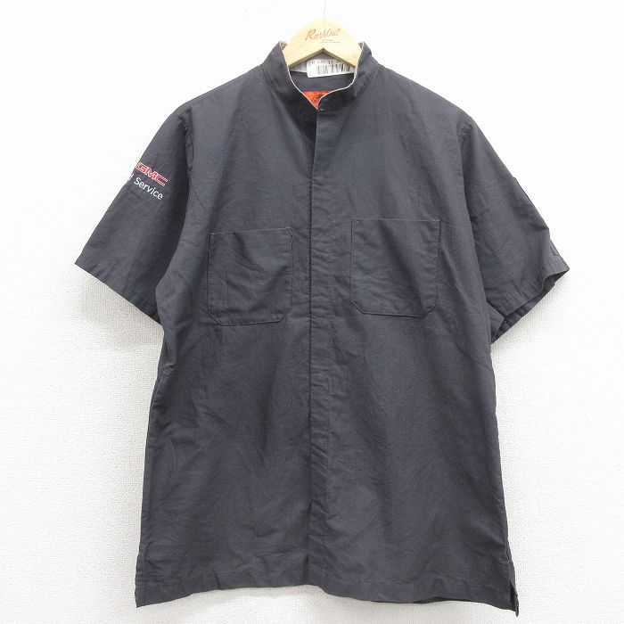 M★古着 レッドキャップ 半袖 ワーク シャツ メンズ 00年代 00s GMC リップストップ 濃グレー 26mar31