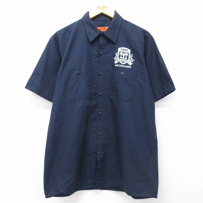 レッドキャップ 00s 半袖ワークシャツ T MAC ブラック メンズL相当 | 古着