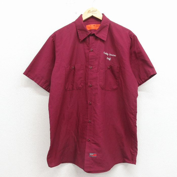 XL★古着 レッドキャップ 半袖 ワーク シャツ メンズ 00年代 00s Facility エンジ 26apr13