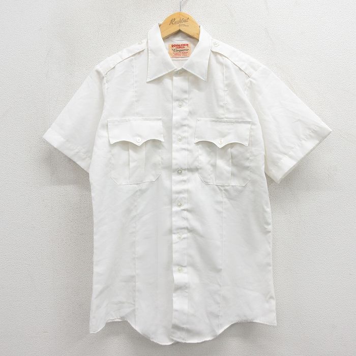 80s 半袖ワークシャツ ホワイト M | 古着