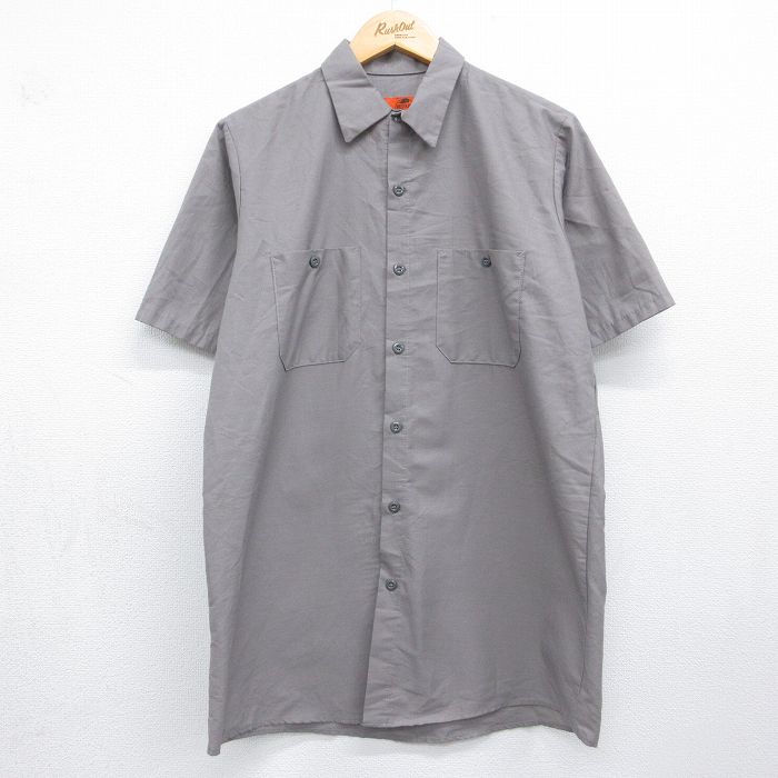 レッドキャップ 半袖ワークシャツ MMHS グレー L | 古着
