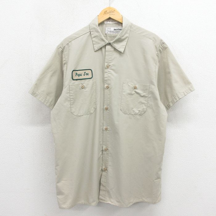 Wear Guard 90s 半袖ワークシャツ ベージュ XL | 古着