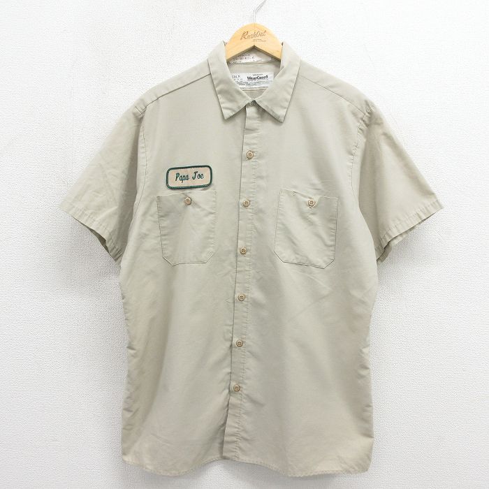Wear Guard 90s 半袖ワークシャツ ベージュ XL | 古着