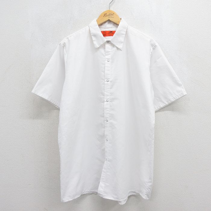 レッドキャップ 00s 半袖ワークシャツ ホワイト メンズXL相当 | 古着
