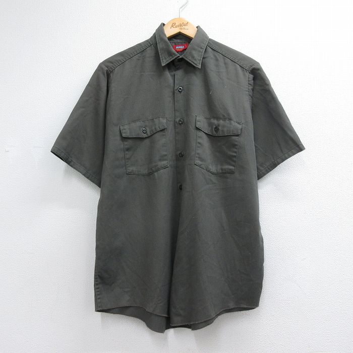 ディッキーズ 70s 半袖ワークシャツ カーキ メンズM相当 | 古着