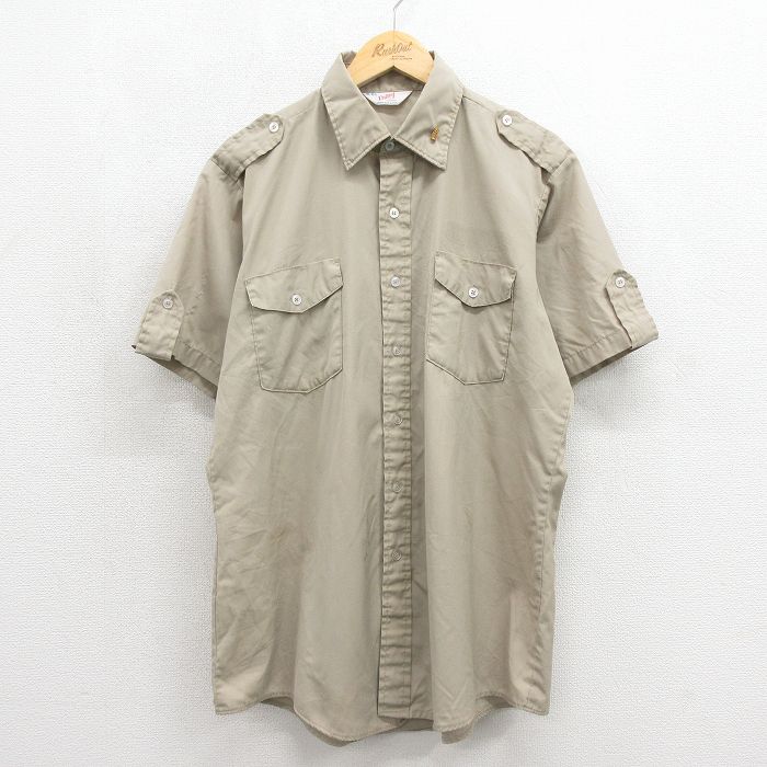 ワークシャツ ベージュ メンズXL相当 | 古着