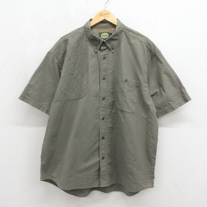 カベラス 00s 半袖ハンティングシャツ カーキ メンズXL相当 | 古着