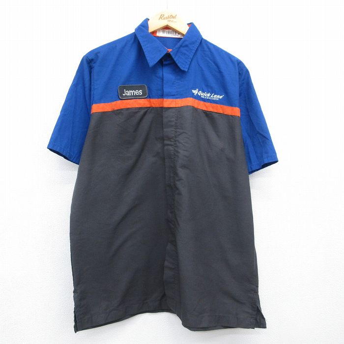 レッドキャップ 半袖ワークシャツ Quick Lane グレー メンズXL相当 | 古着